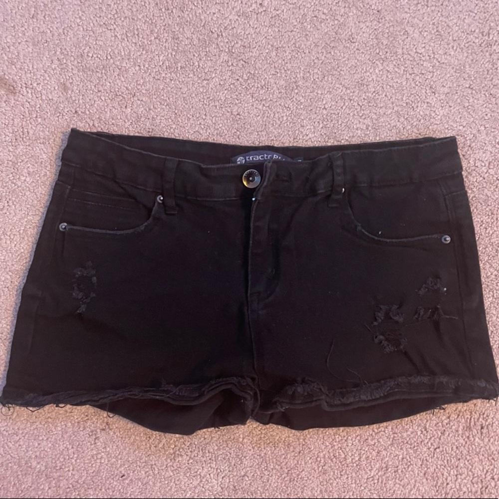 Black Jean Shorts